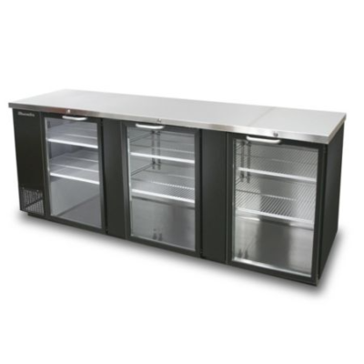 Blueair Bar Equipment BBB90-4BG-HC Glass Door Back Bar Cooler THREE DOOR 90