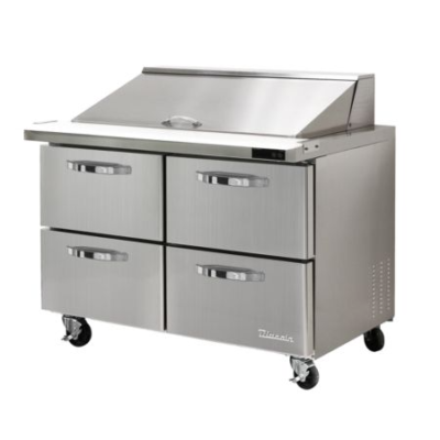 Blueair Prep Tables Drawers Mega Size BLMT48-D4-HC Mega Top Sandwich Prep Drawer Four Drawer 48”