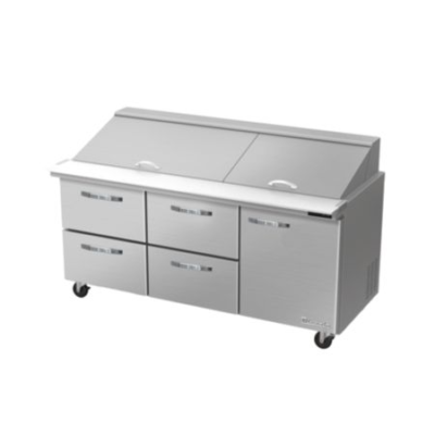 Blueair Prep Tables Drawers Mega Size BLMT72-D4LM-HC Mega Top Sandwich Prep Drawer Four Drawer 72”